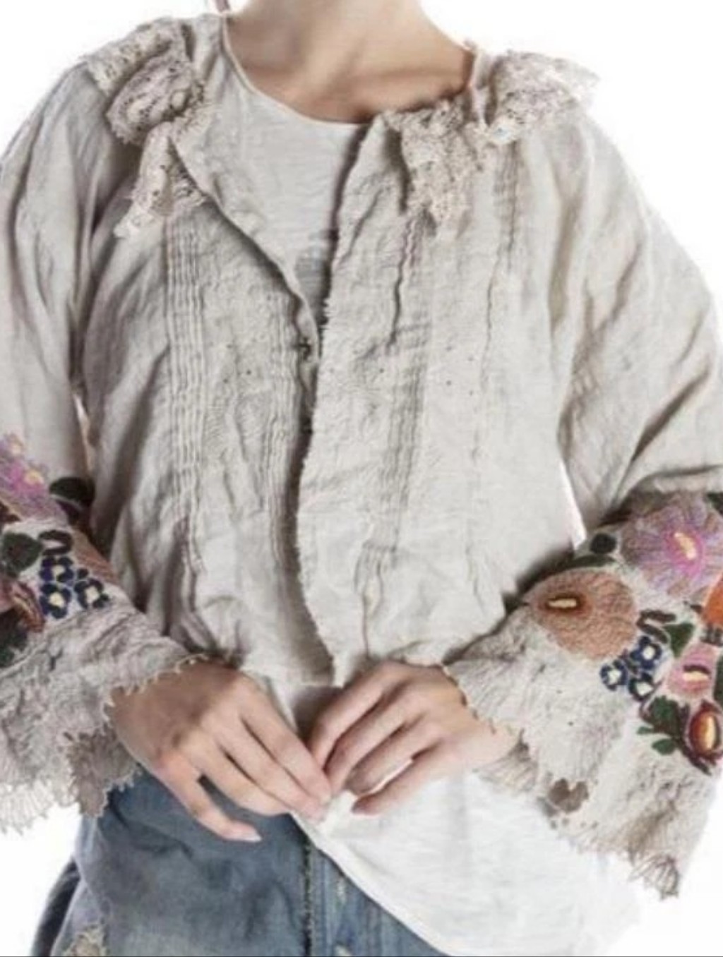 Magnolia Pearl Linen Anna Lucia Blouse
